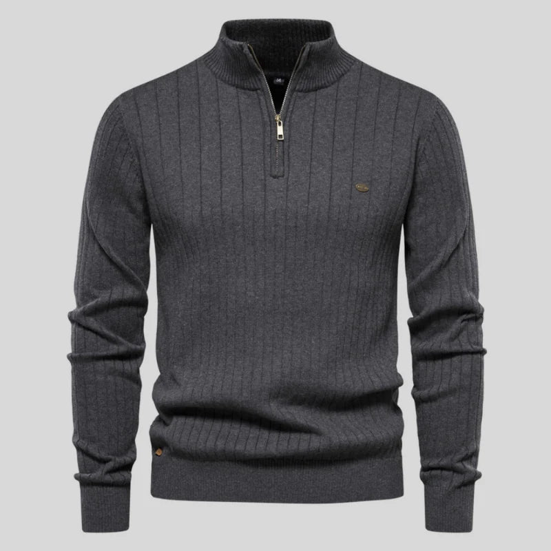 Henry® – Pullover con cerniera in maglia fine e design moderno