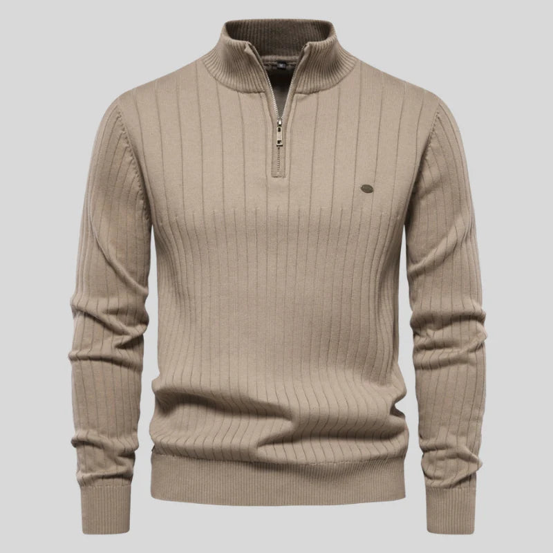 Henry® – Pullover con cerniera in maglia fine e design moderno