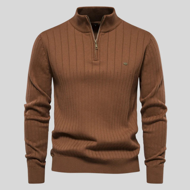 Henry® – Pullover con cerniera in maglia fine e design moderno