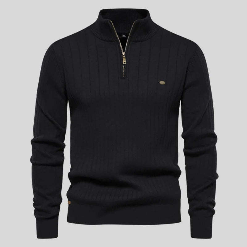 Henry® – Pullover con cerniera in maglia fine e design moderno