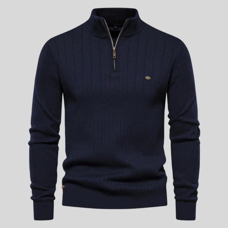 Henry® – Pullover con cerniera in maglia fine e design moderno