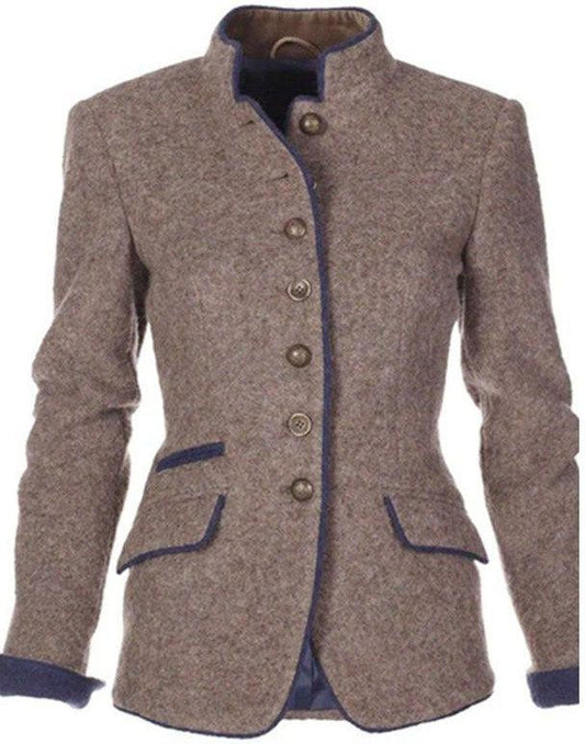 Victoria® – Cardigan Elegante con Colletto Alto