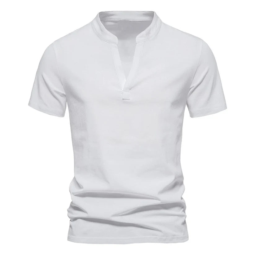 Carlo® - Maglietta Henley con Collo Rialzato