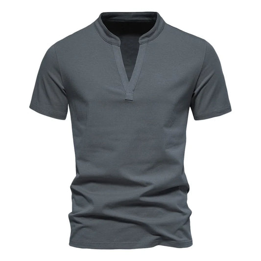 Carlo® - Maglietta Henley con Collo Rialzato